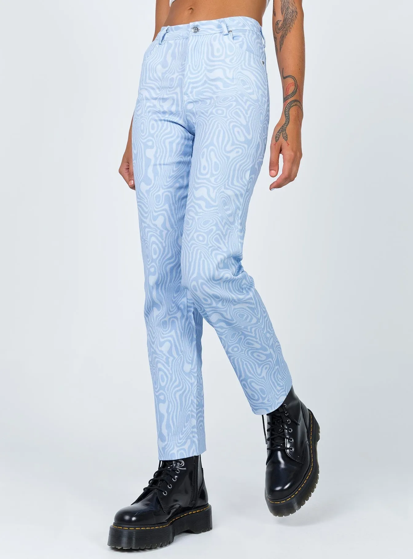 Addison Printed Jeans Blue