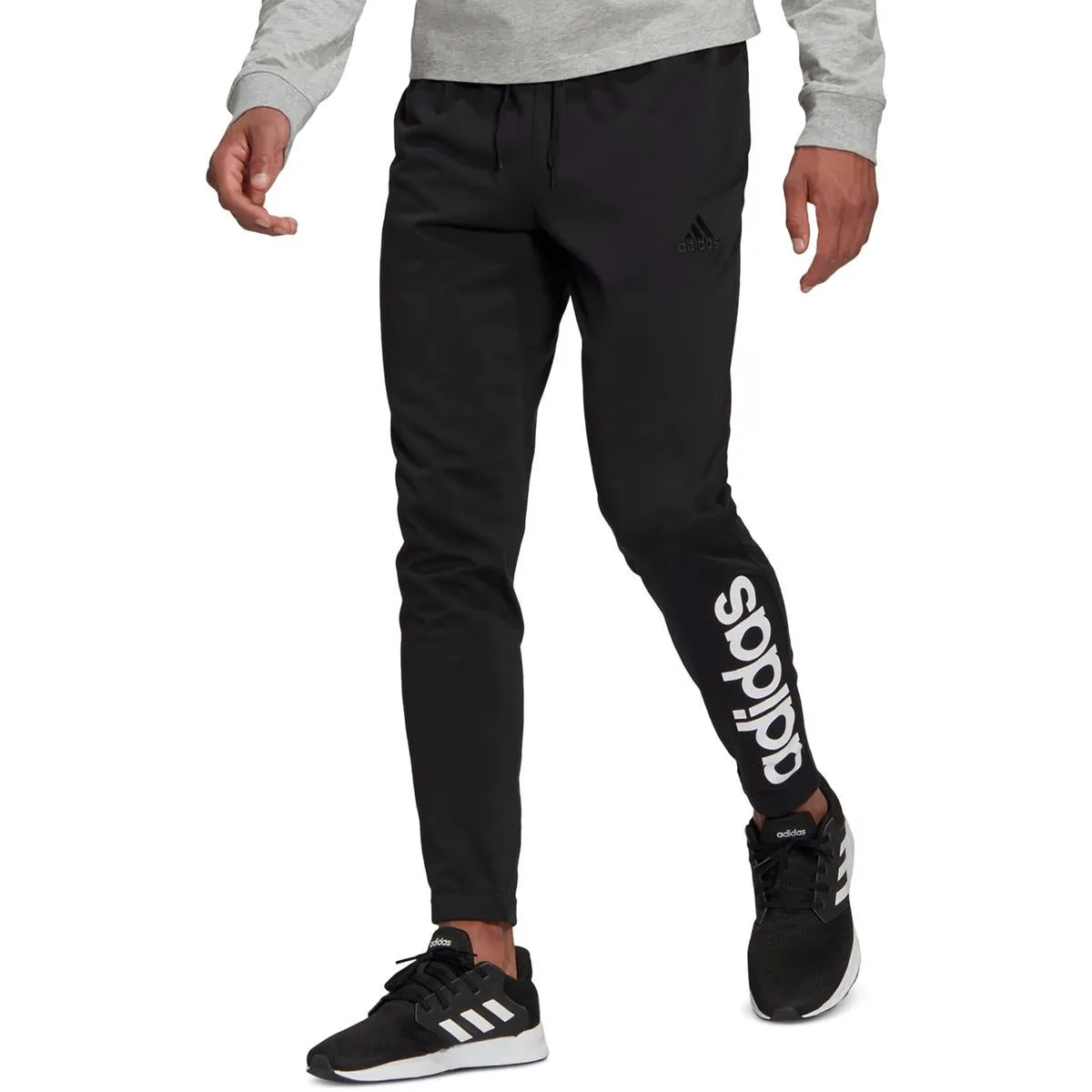 Adidas Mens Logo Jersey Track Pants