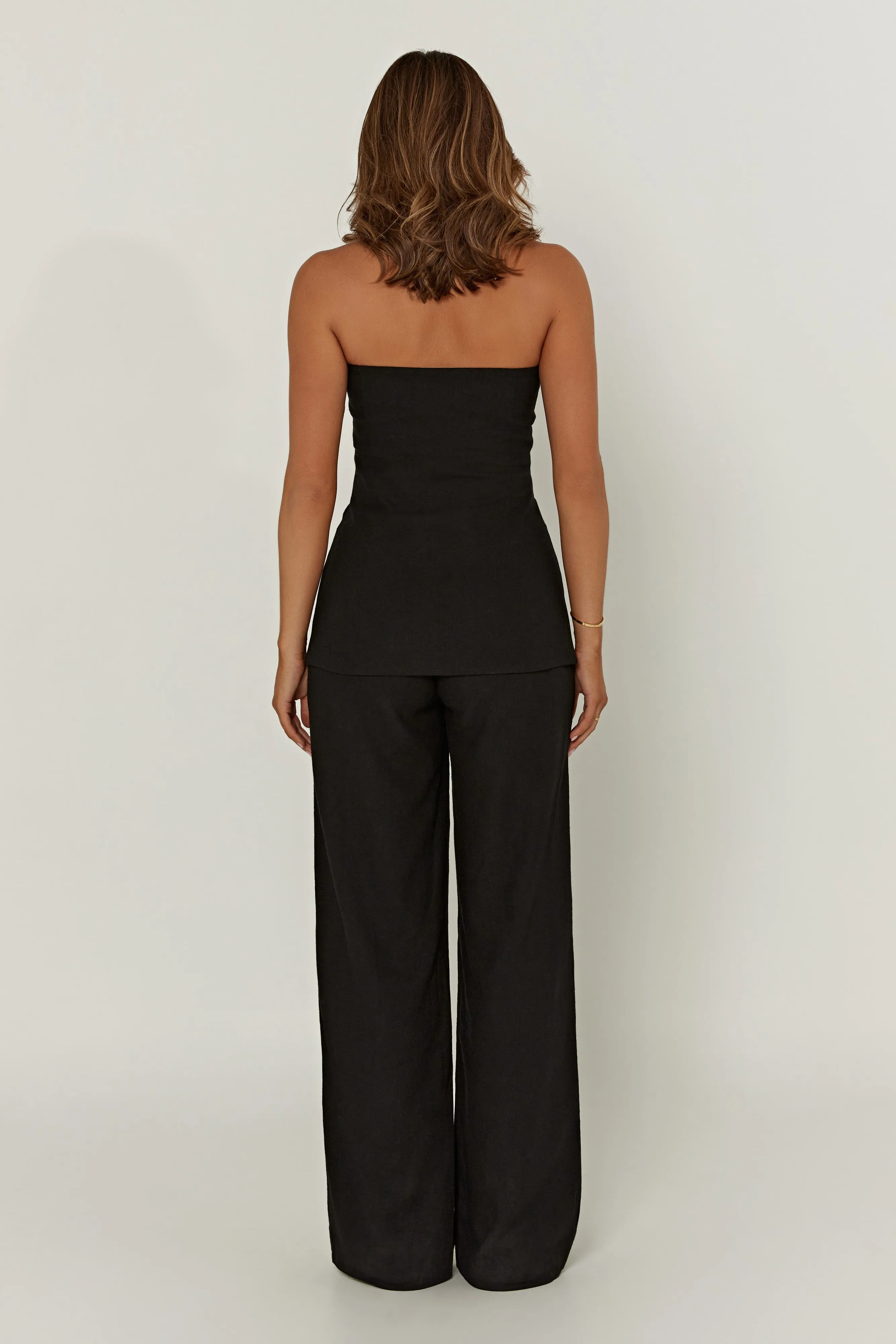 Adina Linen Pant - Black