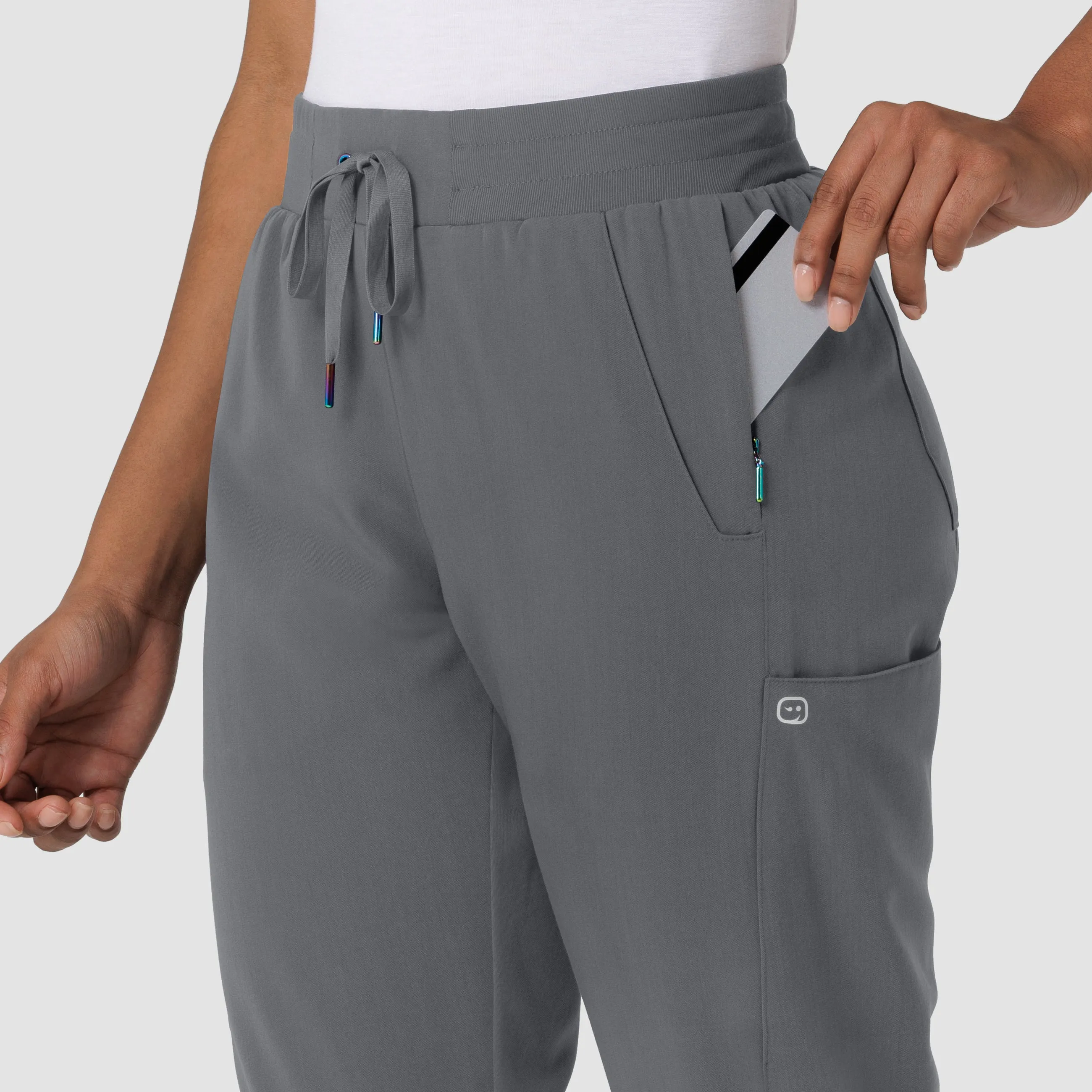 Aero Remix Women's Cargo Jogger Scrub Pant - Pewter