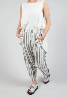 Alicia S Trousers In Nero Stripe