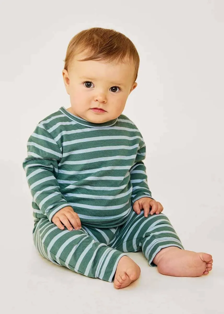 Andy Baby Legging - Forest Stripe