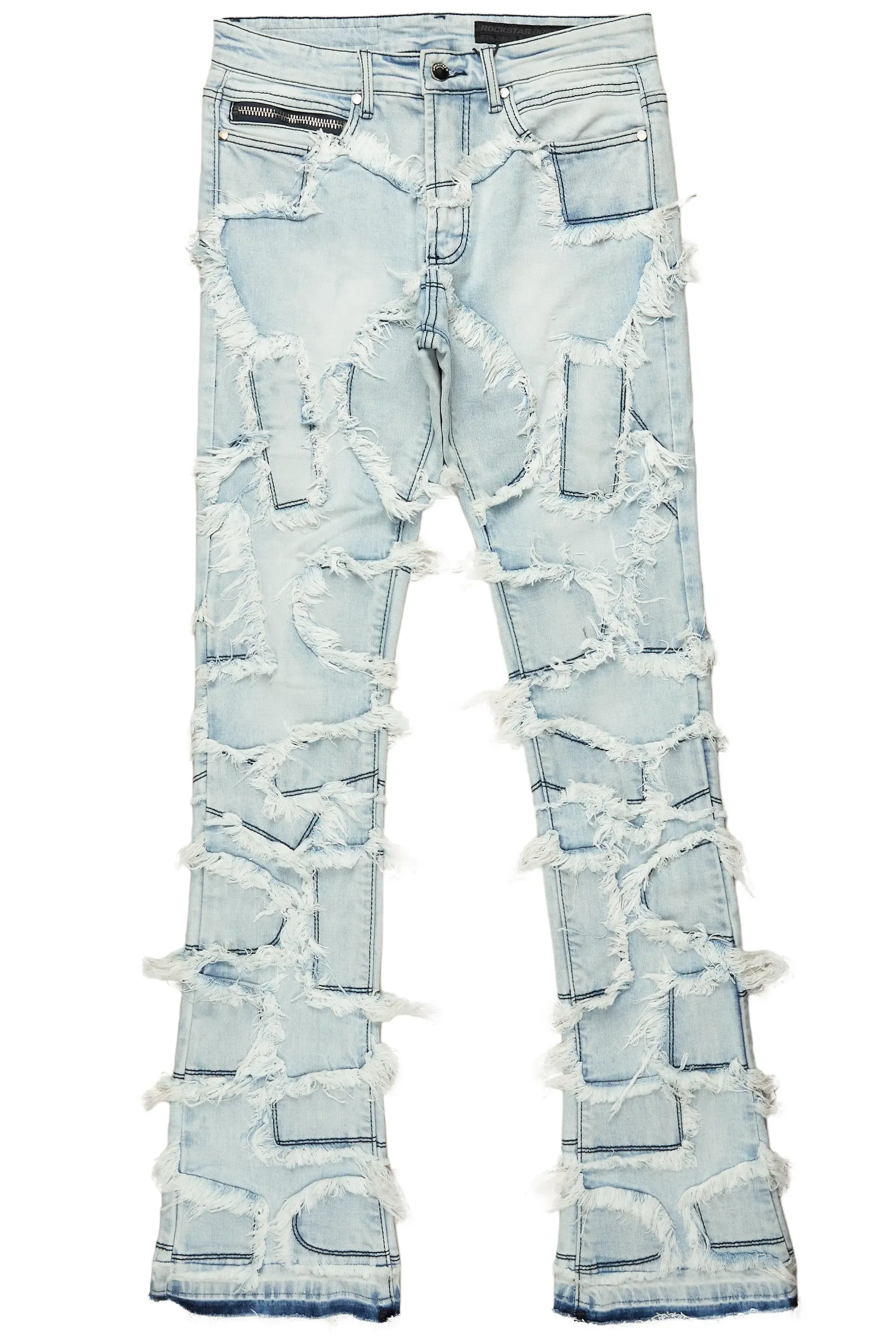 Arturo Light Blue Stacked Flare Jeans