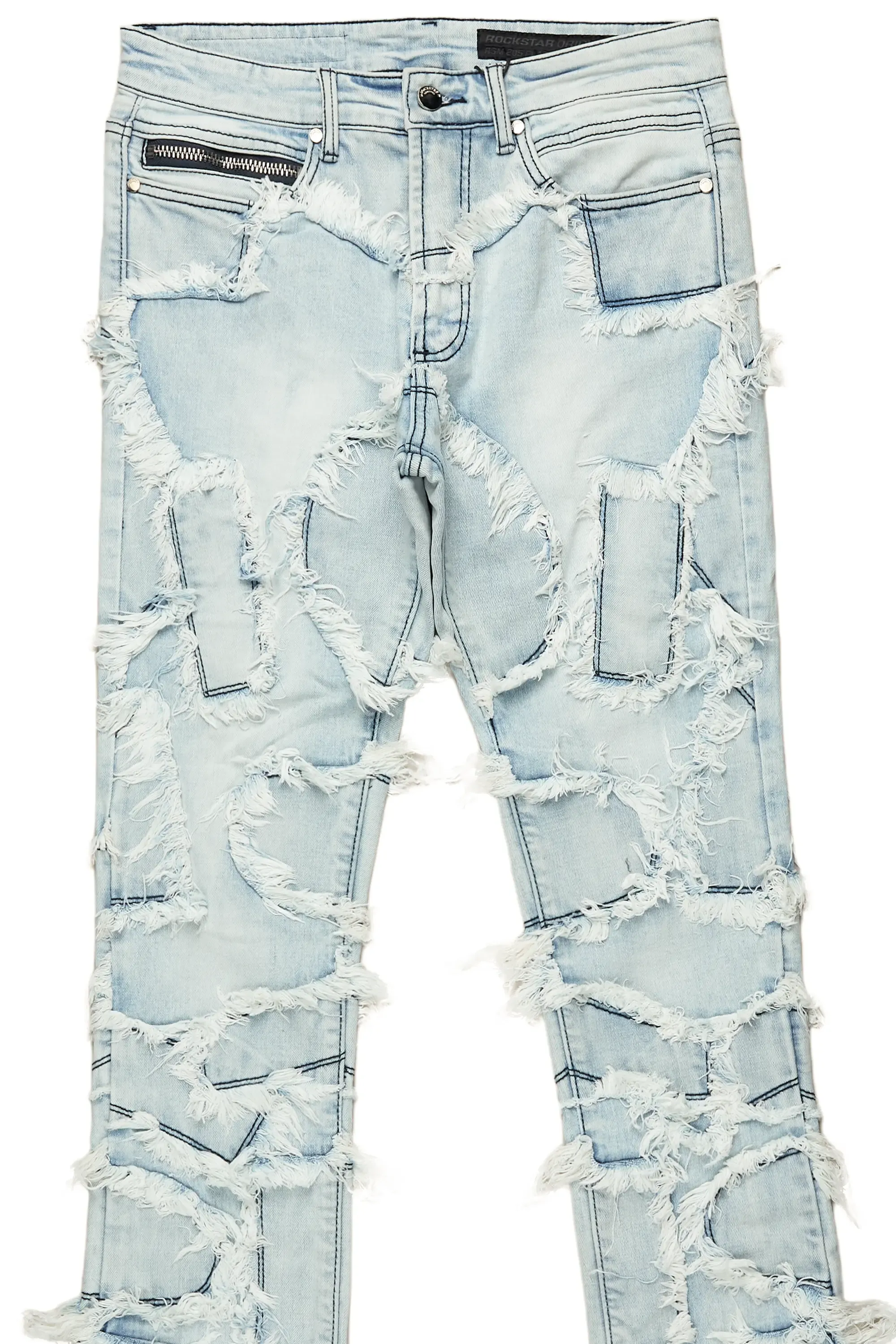 Arturo Light Blue Stacked Flare Jeans