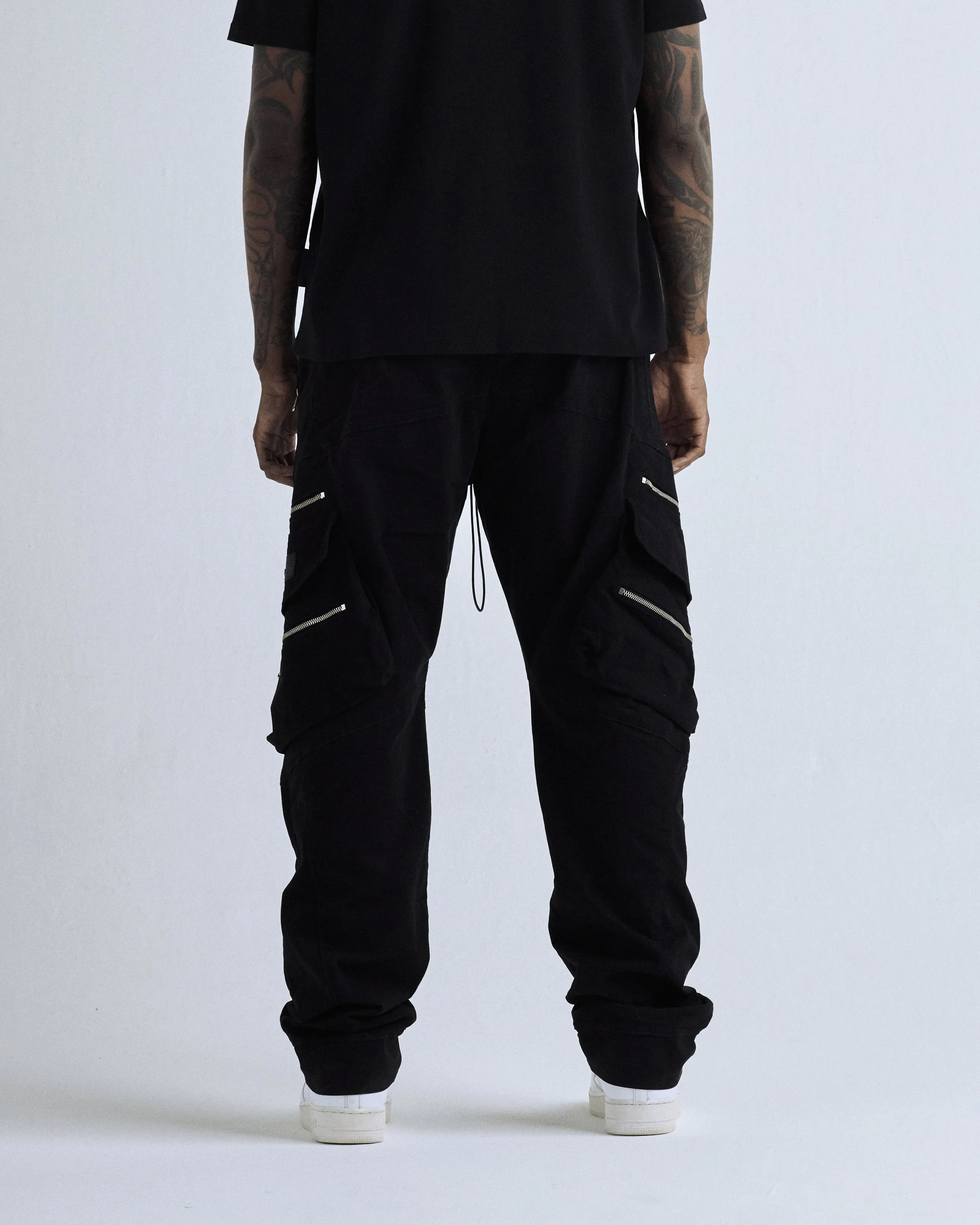 Basics Wide Cargo Pant Black