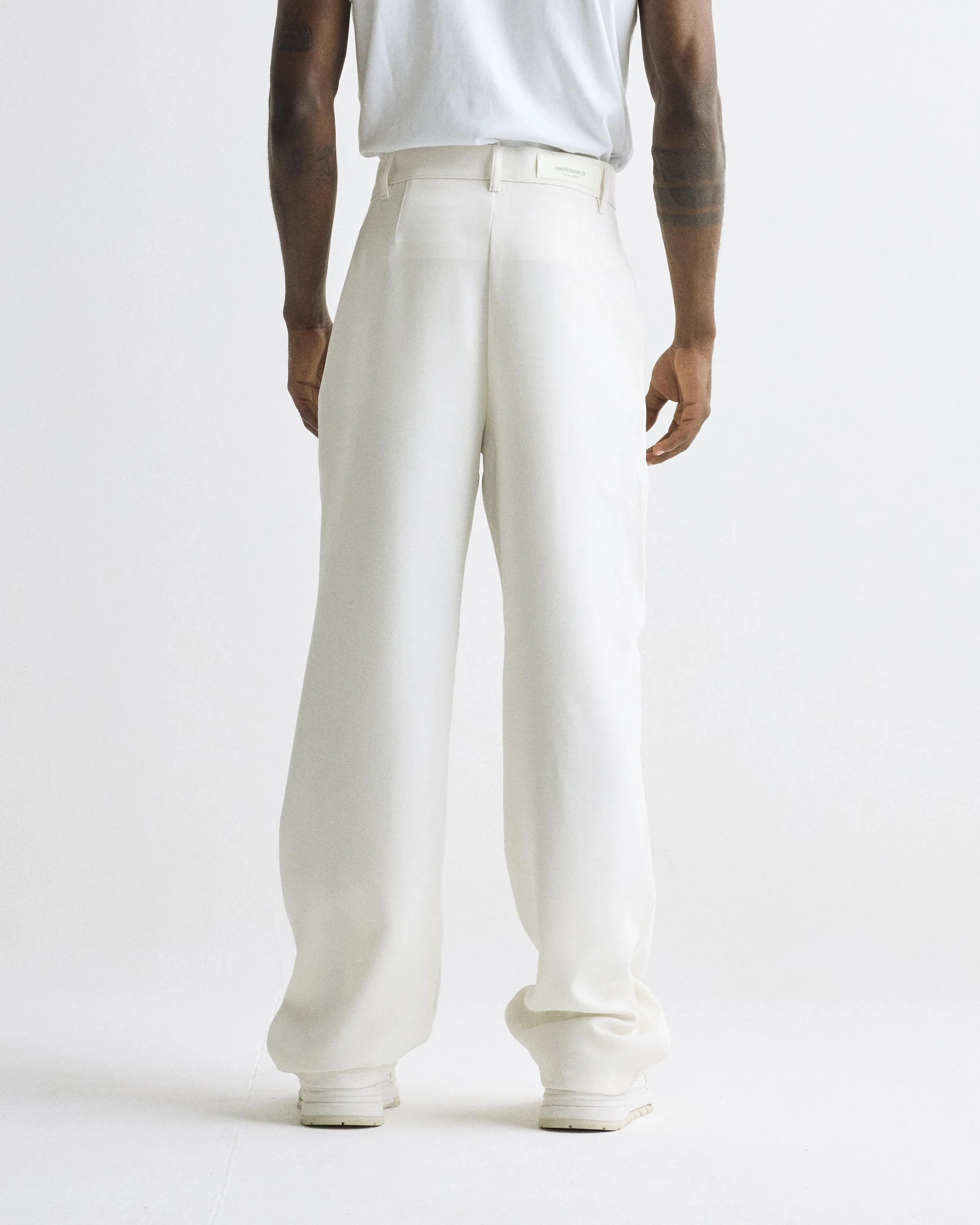 Basics Wide Trousers Cream