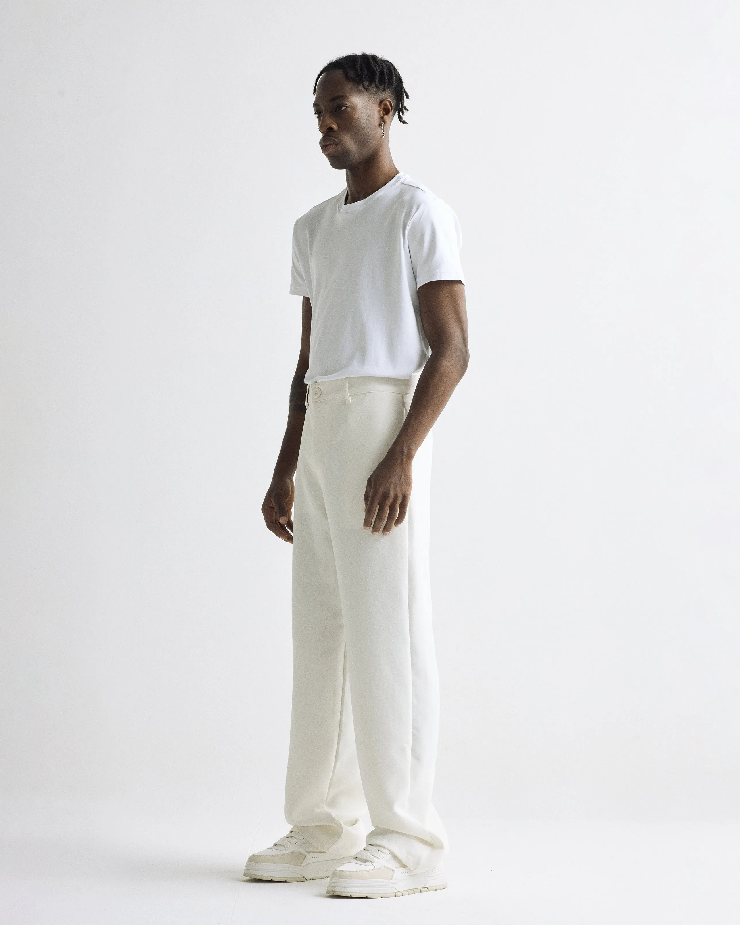 Basics Wide Trousers Cream