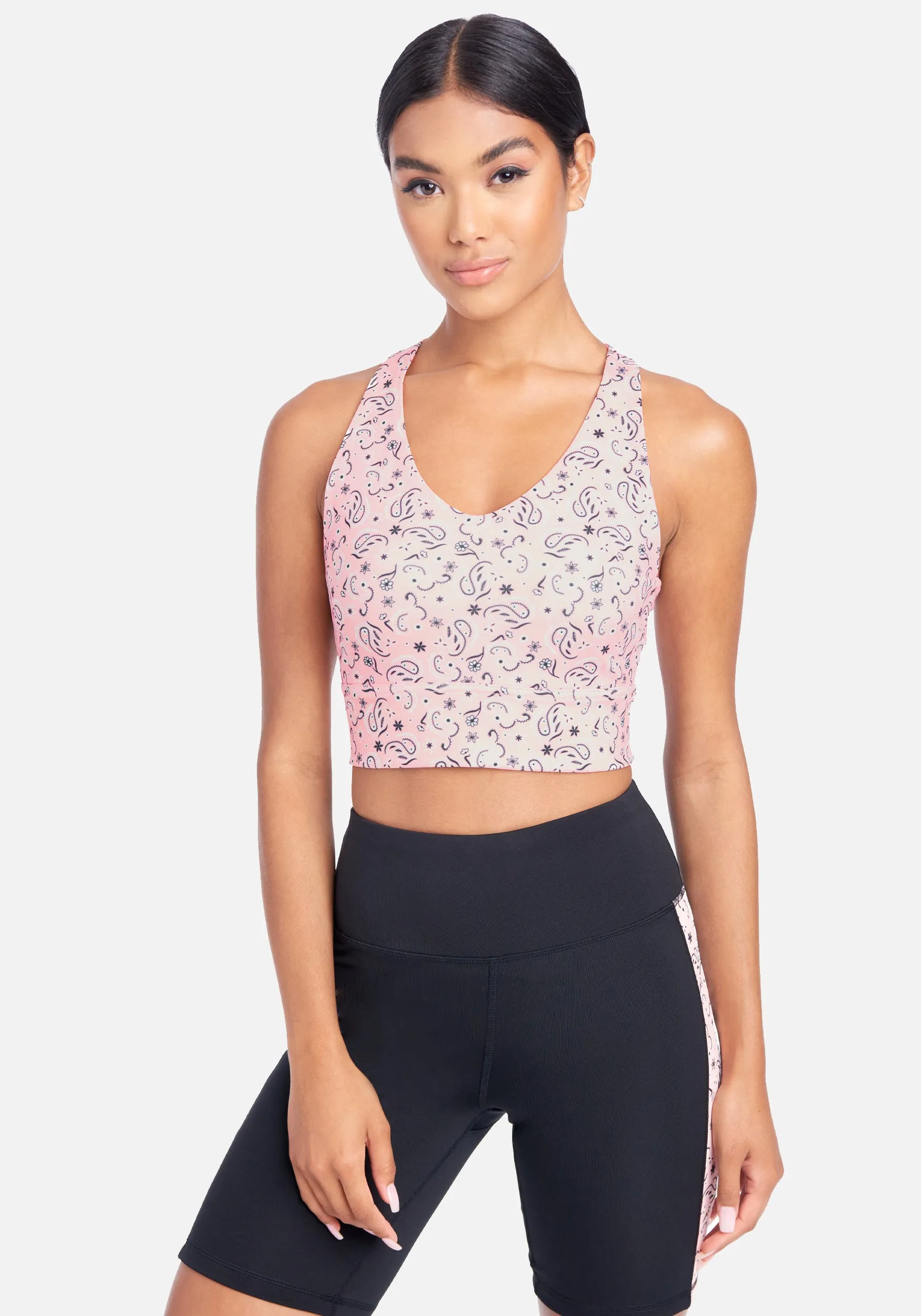 Bebe Bandana Print Sport Bra