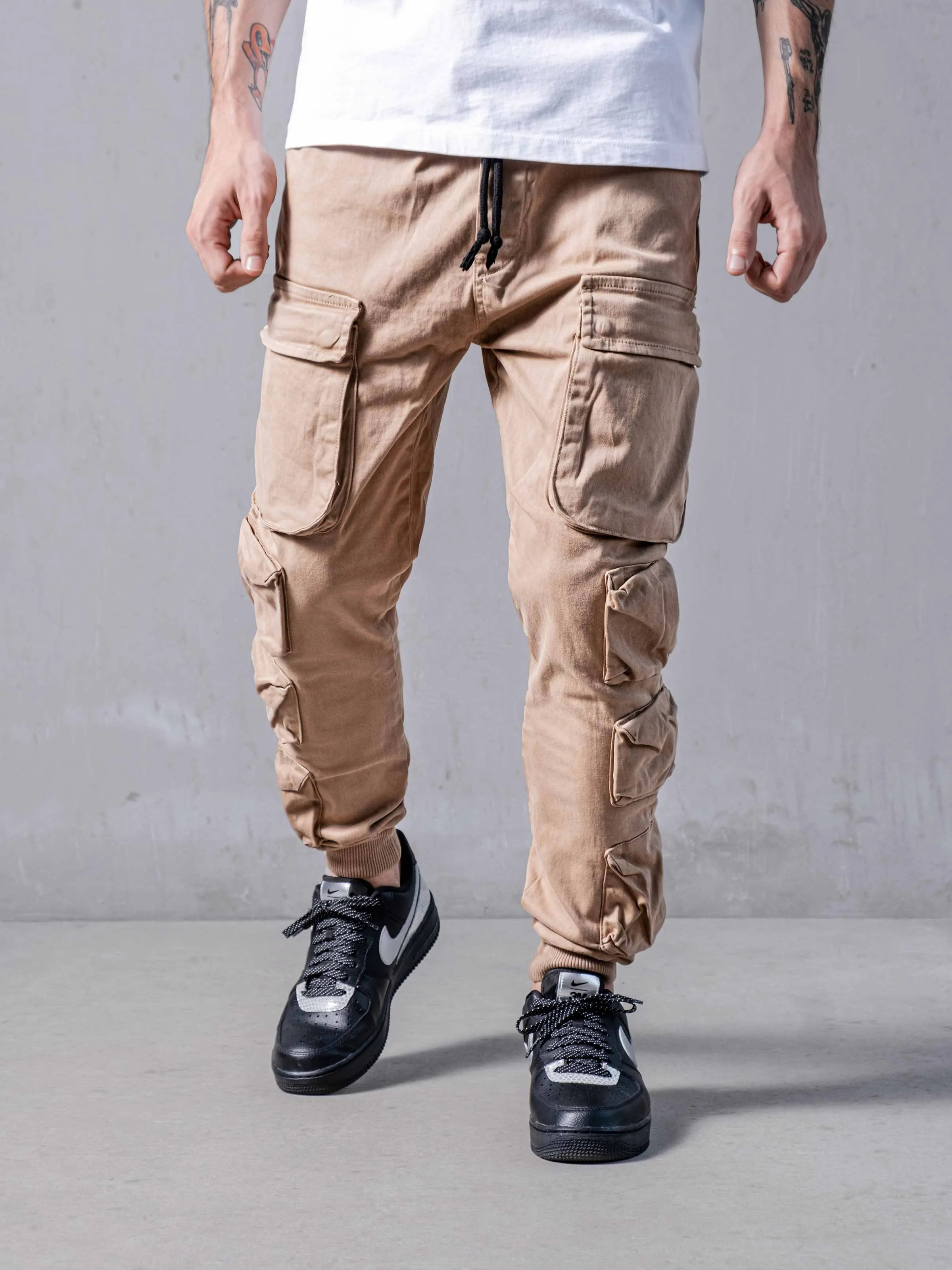 Beige Cargo Pants