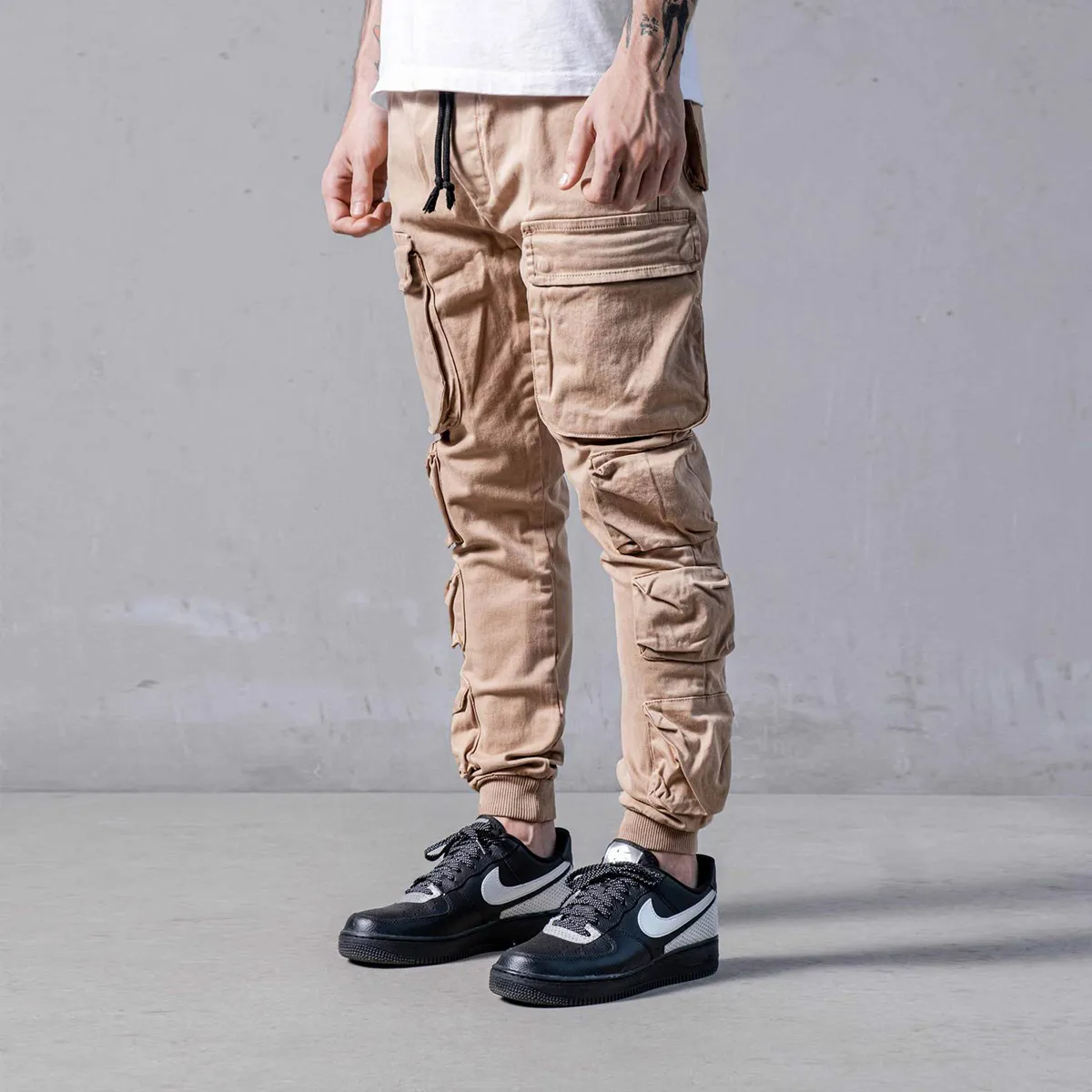 Beige Cargo Pants