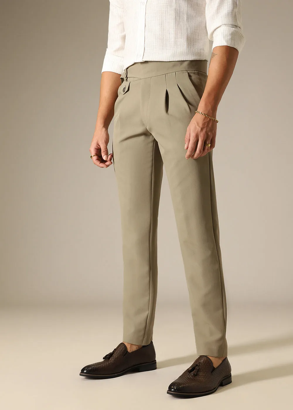 Beige Gurkha Pant