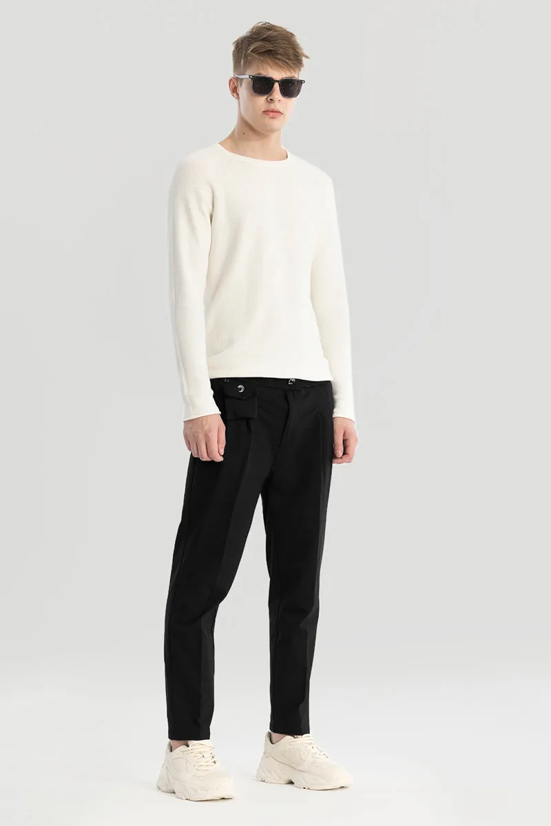 Black Relaxed Fit Trousers