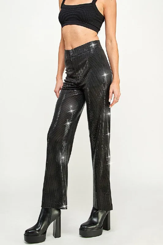 Black Sequin Pants