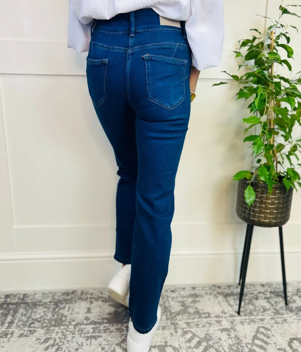 Blue Denim Waist Enhancer Slim Jeans