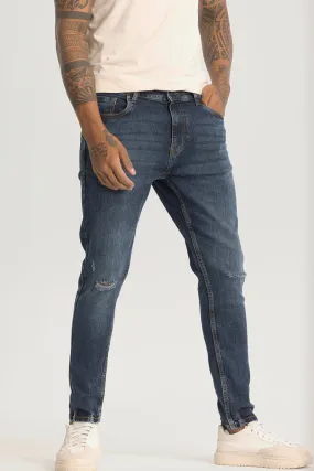 Blue Distressed Skinny Fit Jeans