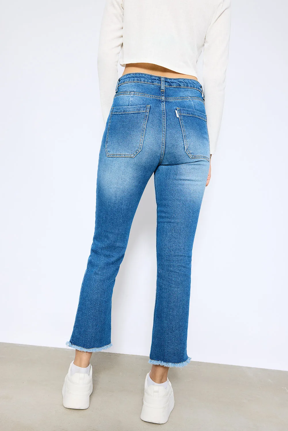 Blue Mini Flare Jeans