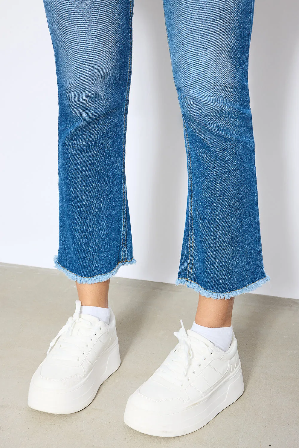 Blue Mini Flare Jeans