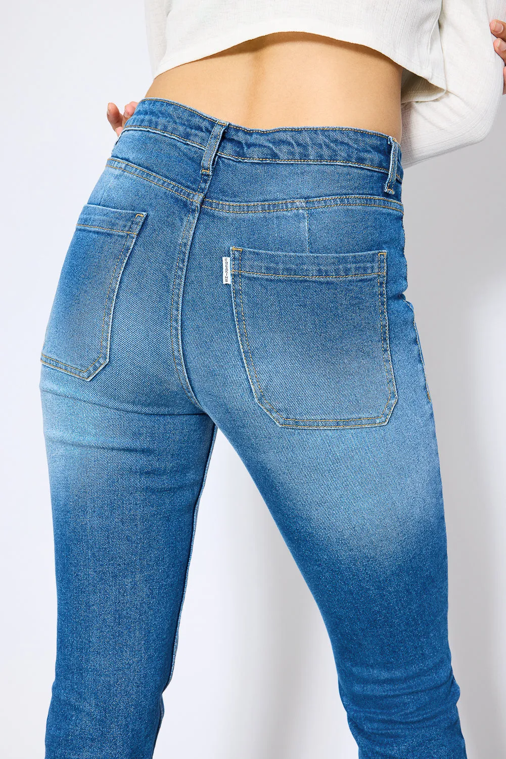 Blue Mini Flare Jeans