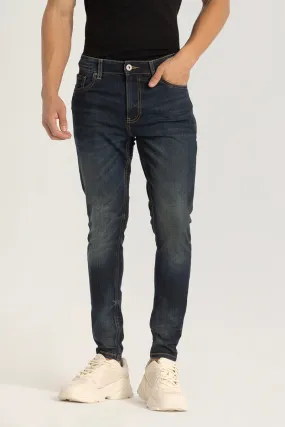 Blue Plain Skinny Fit Jeans