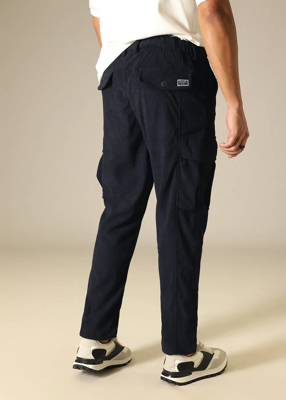 Blue Pocket Cargo Corduroy Pant