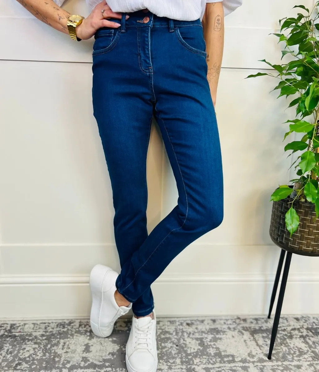 Blue Waist Enhancer Skinny Jeans