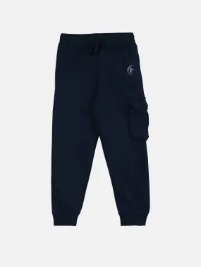 Boys Fleece Solid Cargo Track Pant