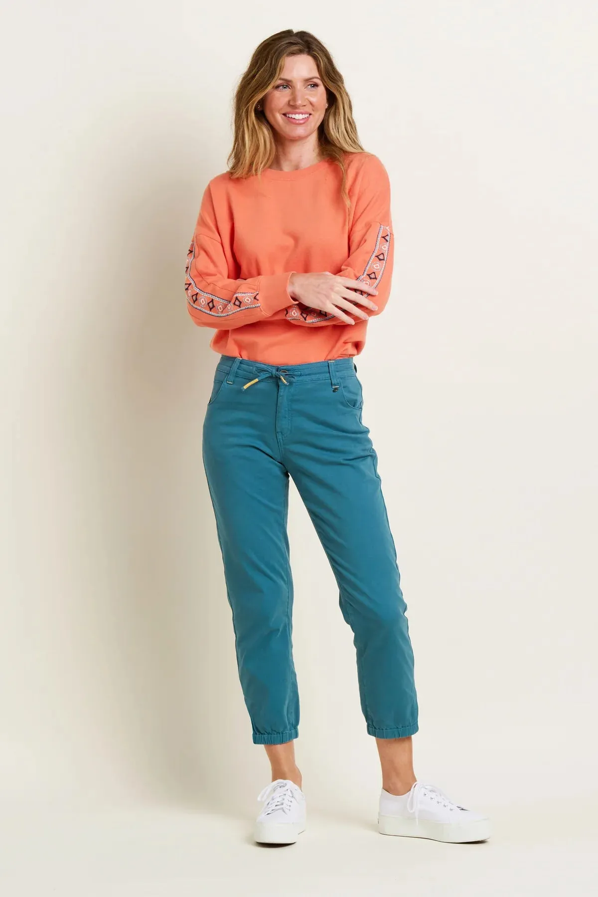 Brakeburn Hem Vent Blake Trousers Teal