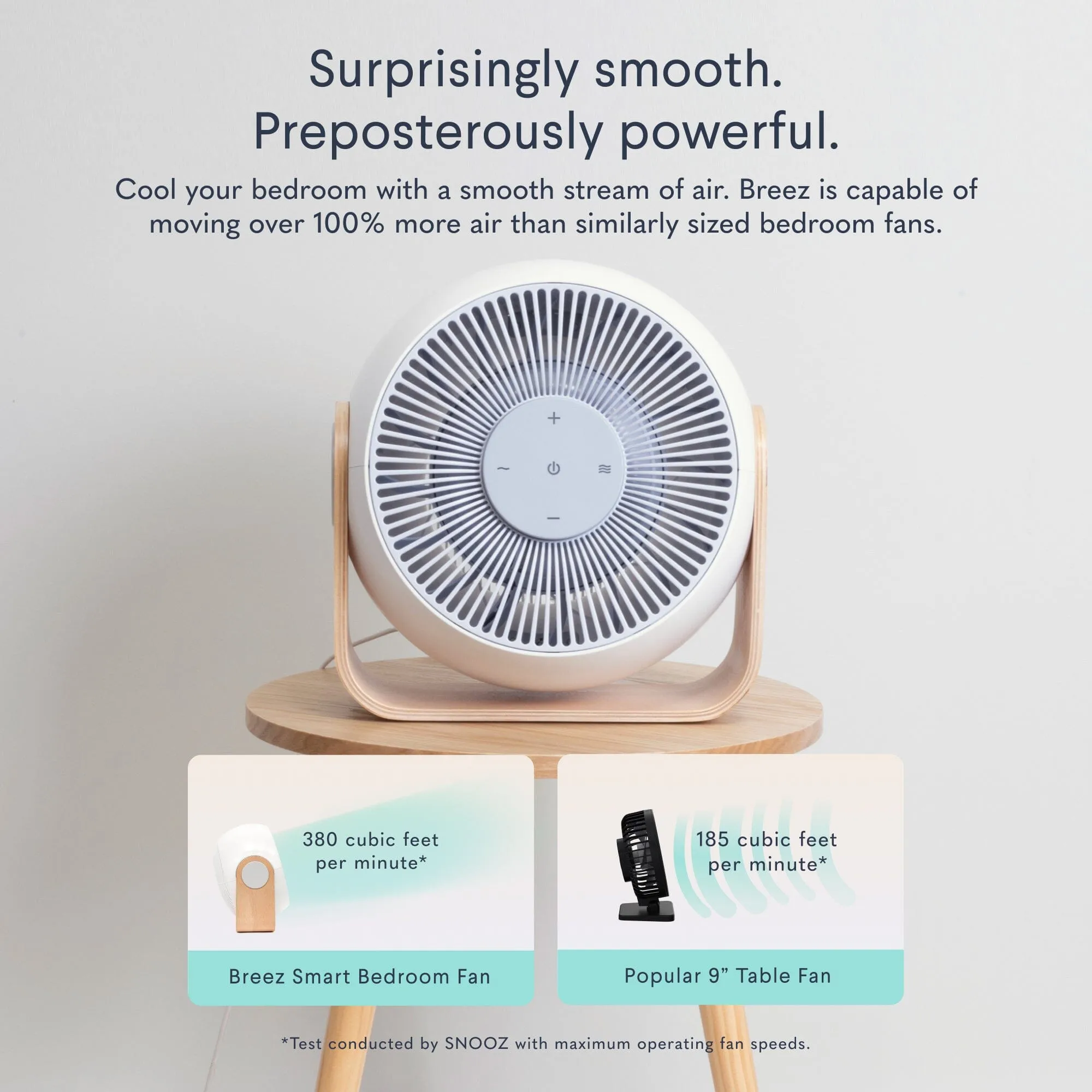 Breez Smart Bedroom Fan & Sound Machine by SNOOZ