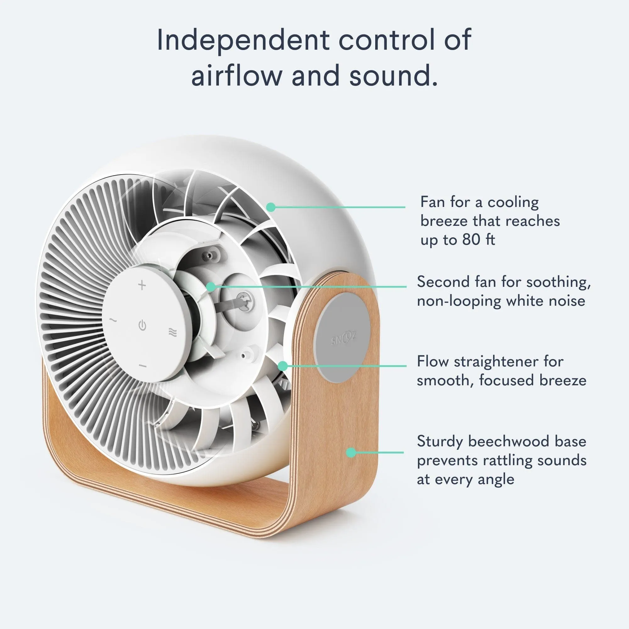 Breez Smart Bedroom Fan & Sound Machine by SNOOZ