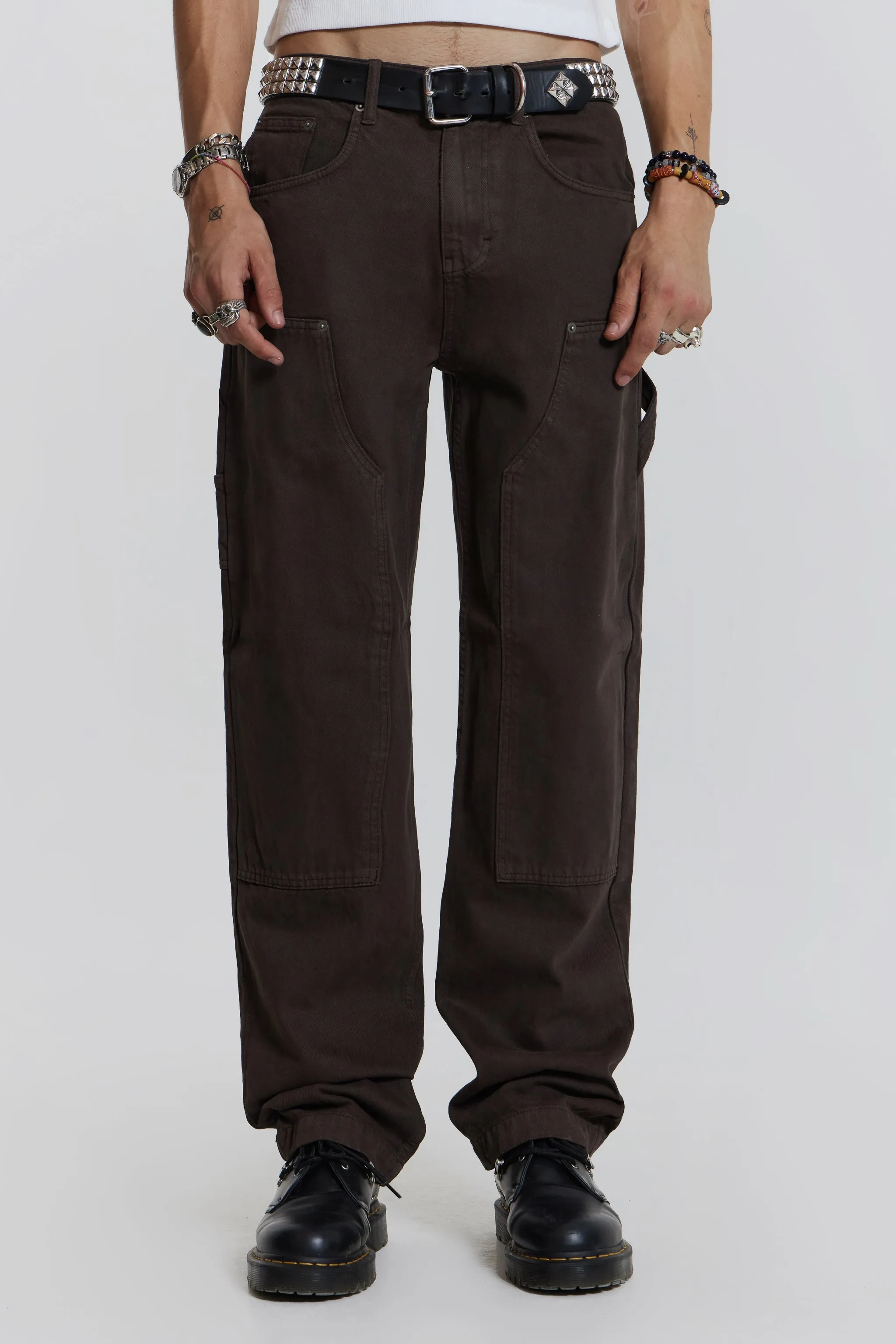 Brown Carpenter Jeans In Skate Fit