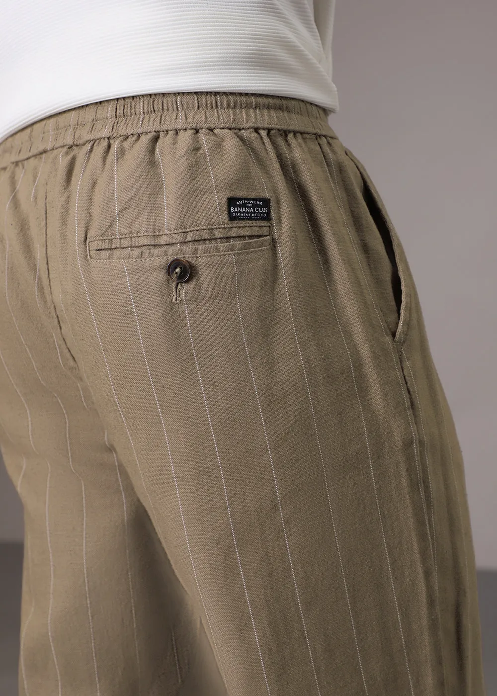 Brown Cotton Linen Pant