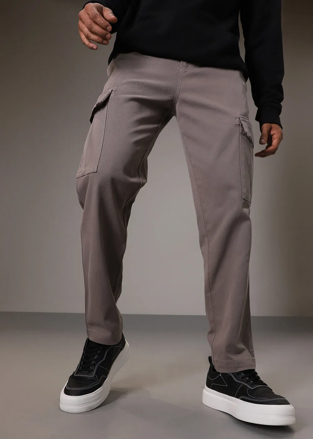 Brown Twill Cargo Pant