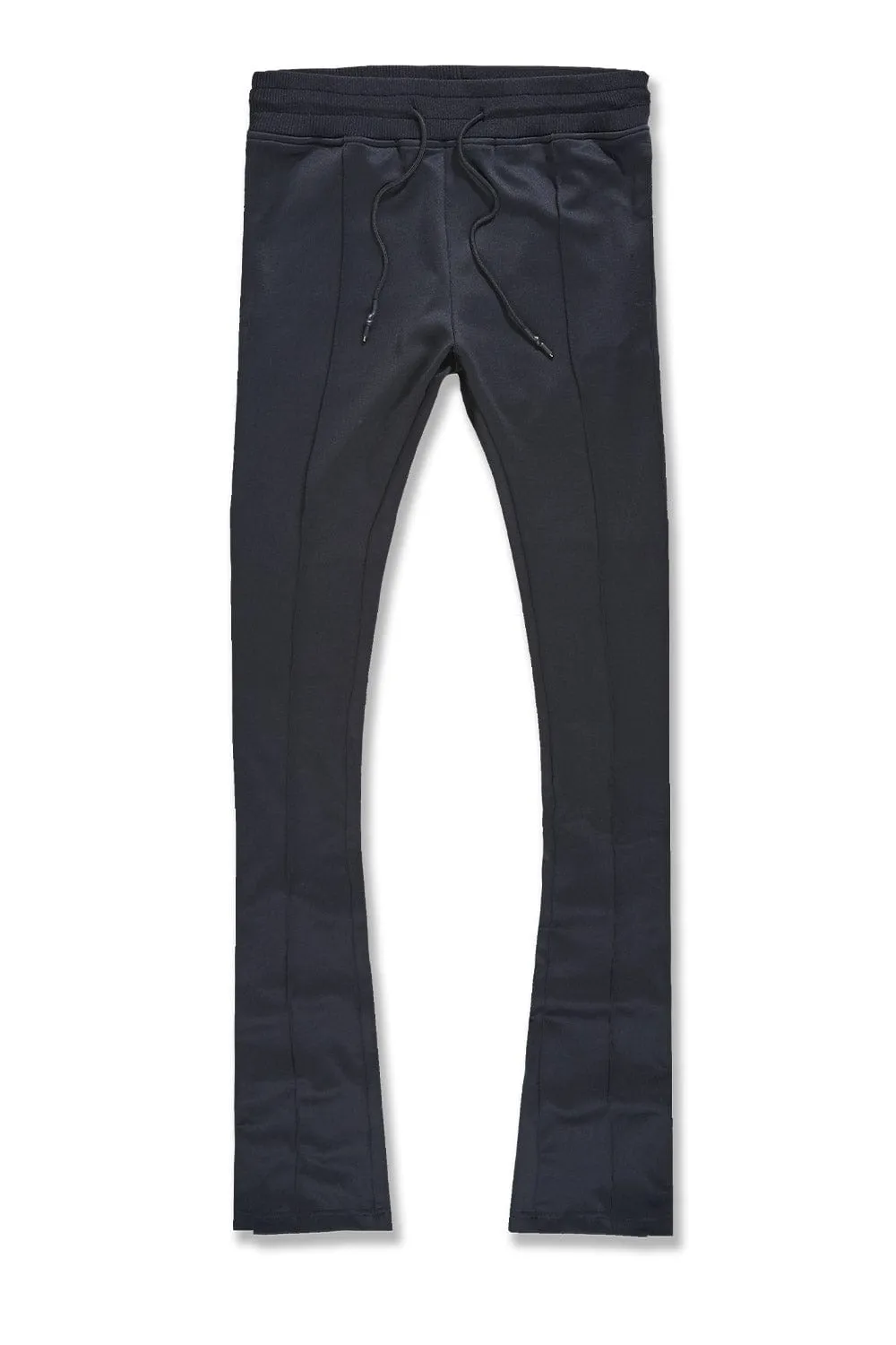 Calabria Stacked Track Pants (Black)