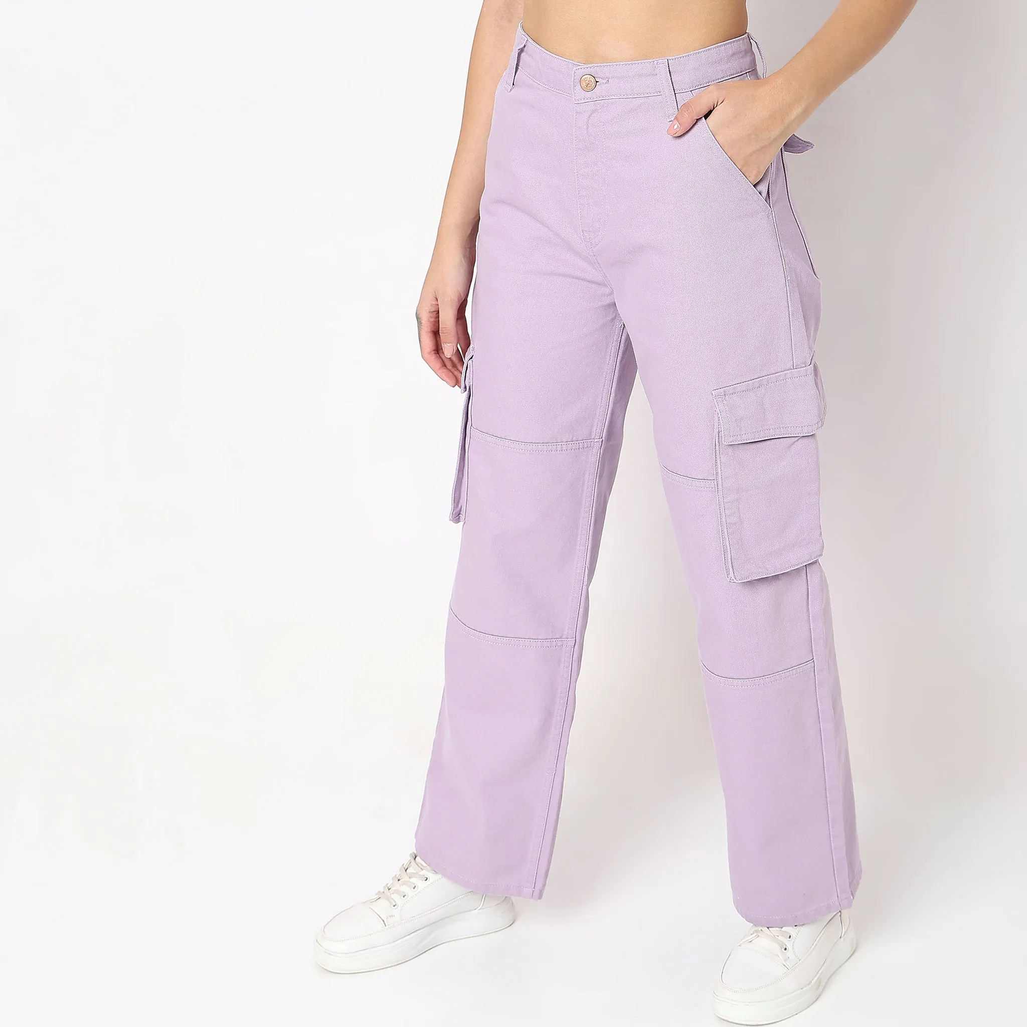 Cargo Fit High Rise Jeans