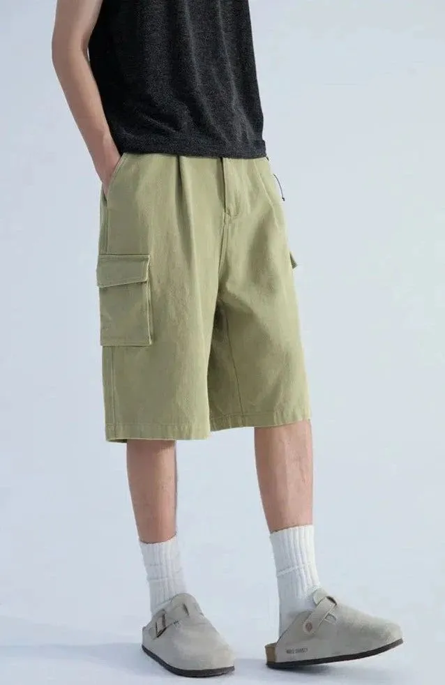 Cargo Style Denim Shorts