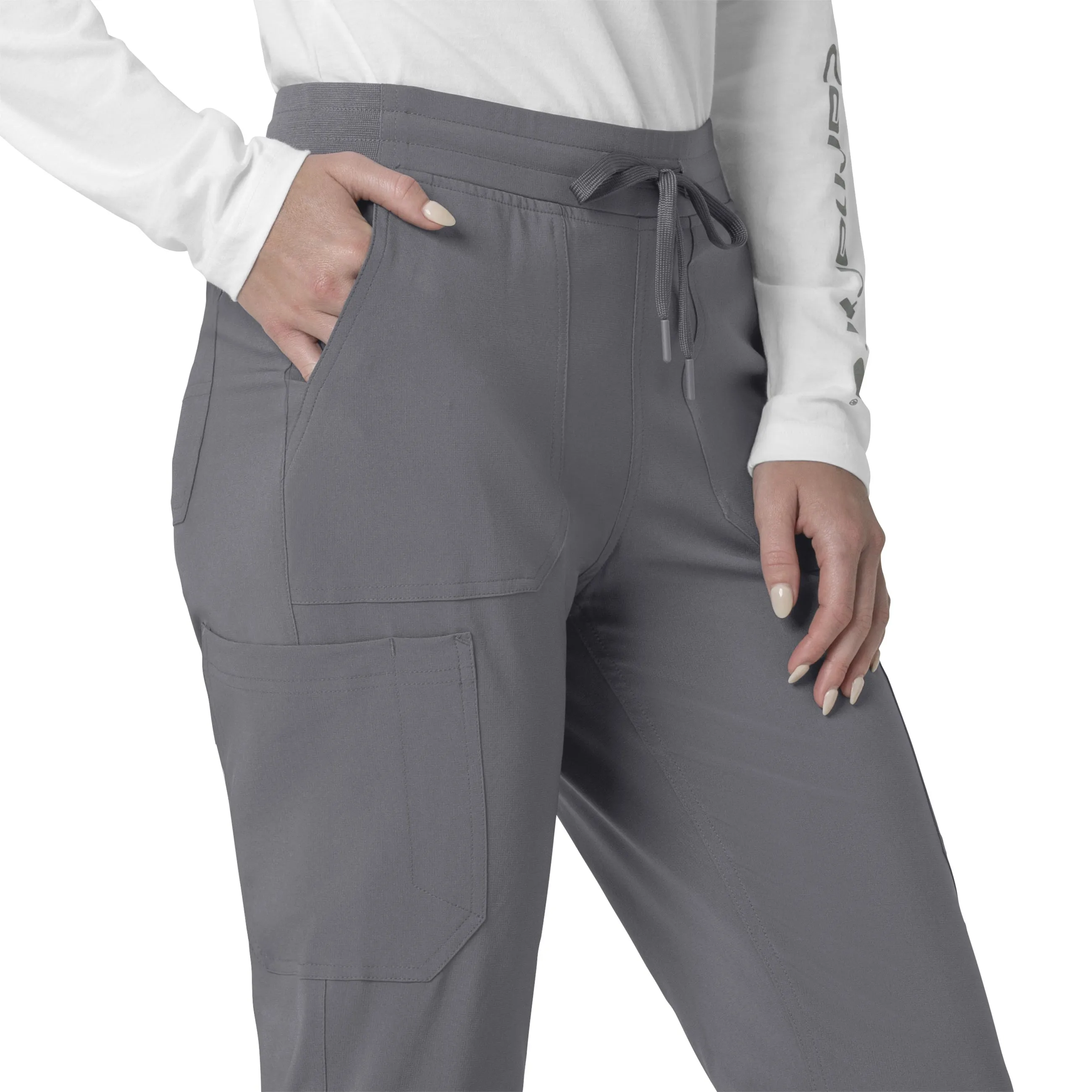 Carhartt Force Cross-Flex Women's Cargo Jogger Scrub Pant - Pewter