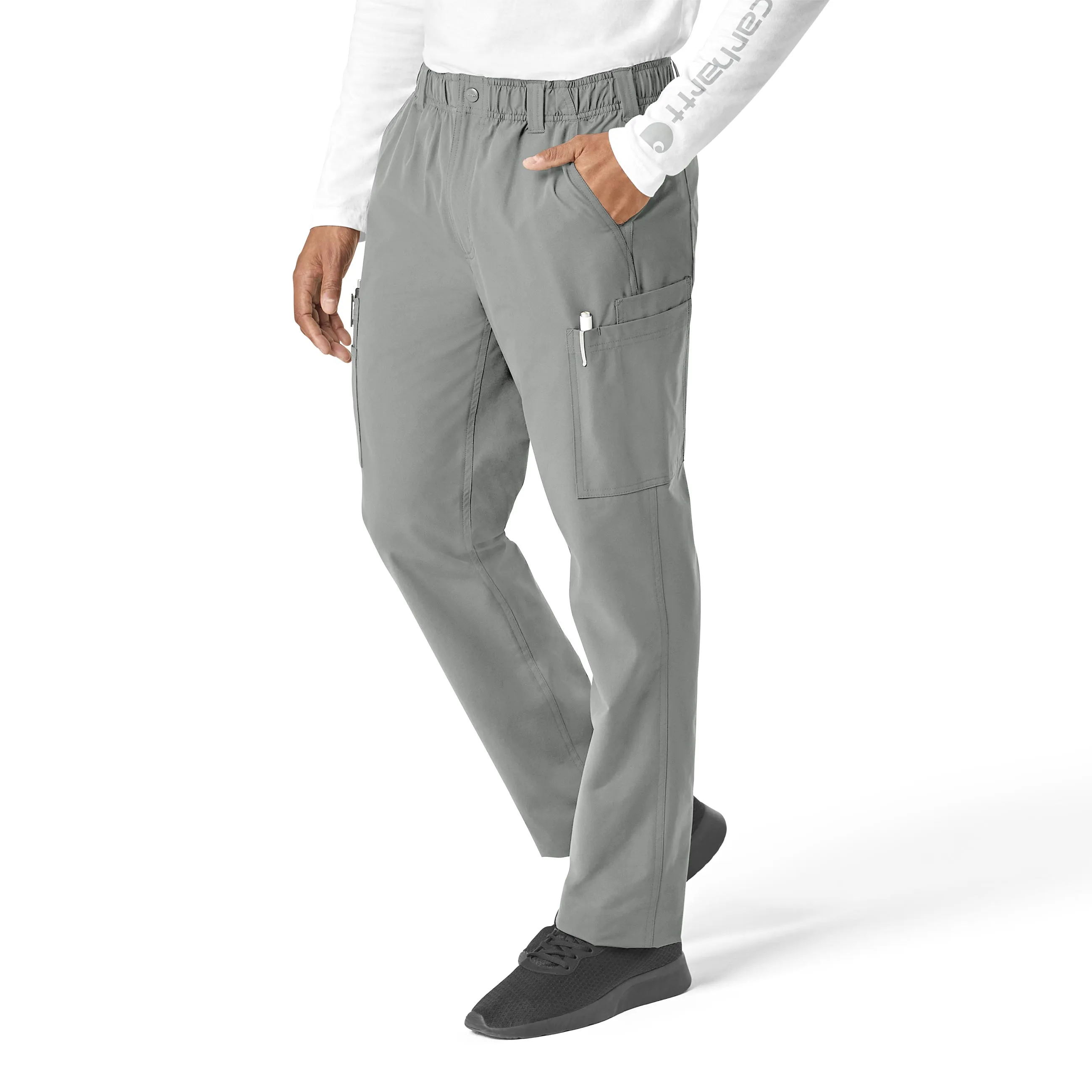 Carhartt Force Essentials Men's Straight Leg Cargo Scrub Pant - Grey