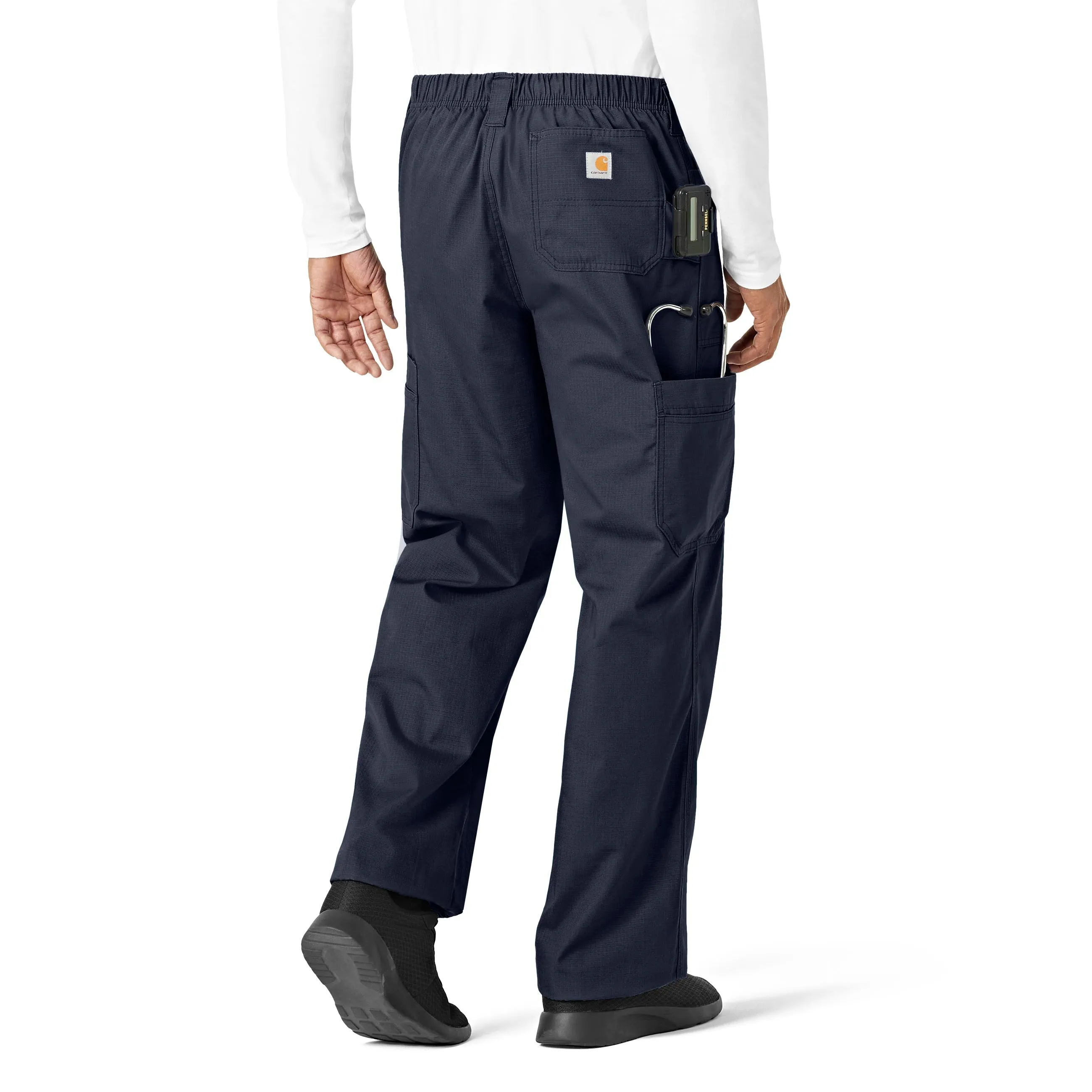 Carhartt Ripstop Men's Boot Cut 8-Pocket Cargo Scrub Pant - Navy