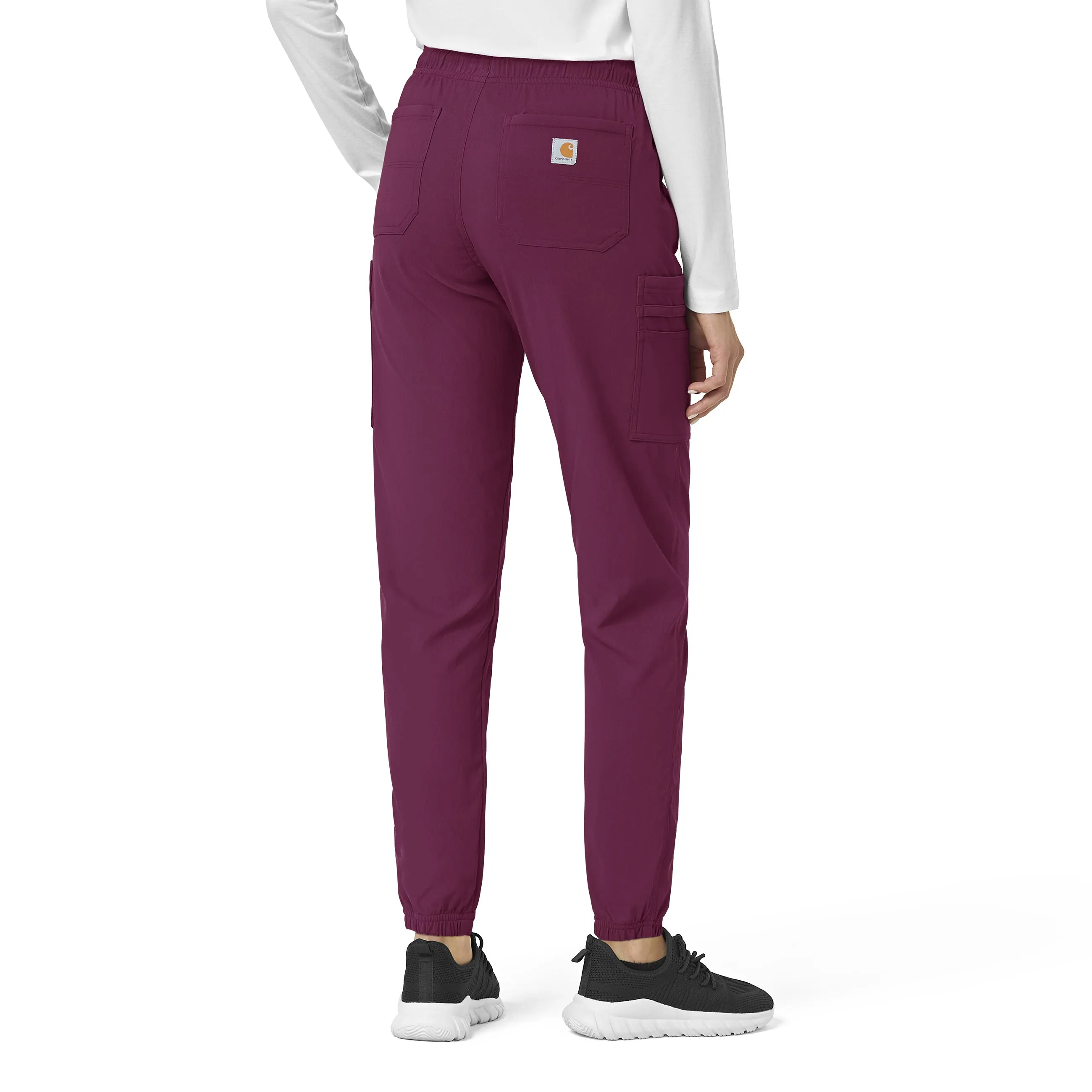 Carhartt Rugged Flex Peak Women's Cargo Jogger Scrub Pant - Wine