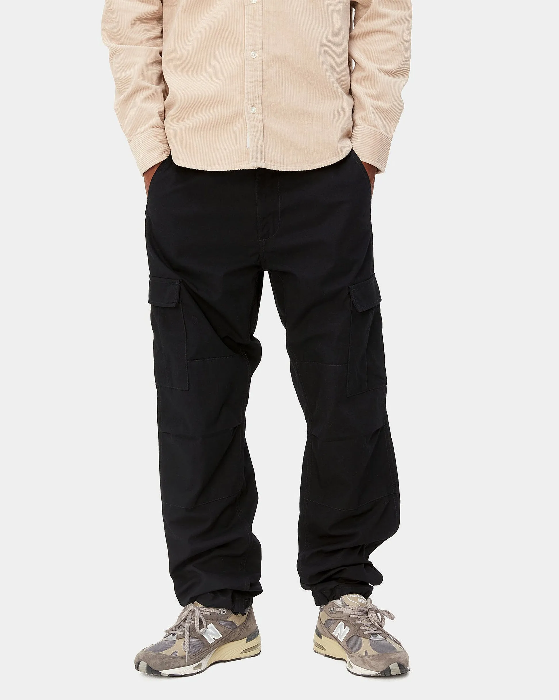 Carhartt WIP Aviation Pant Slim Fit Cargo - Black Rinsed