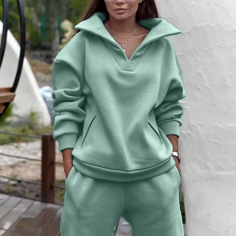 Casual Oversized Tracksuit Long Pant Sets