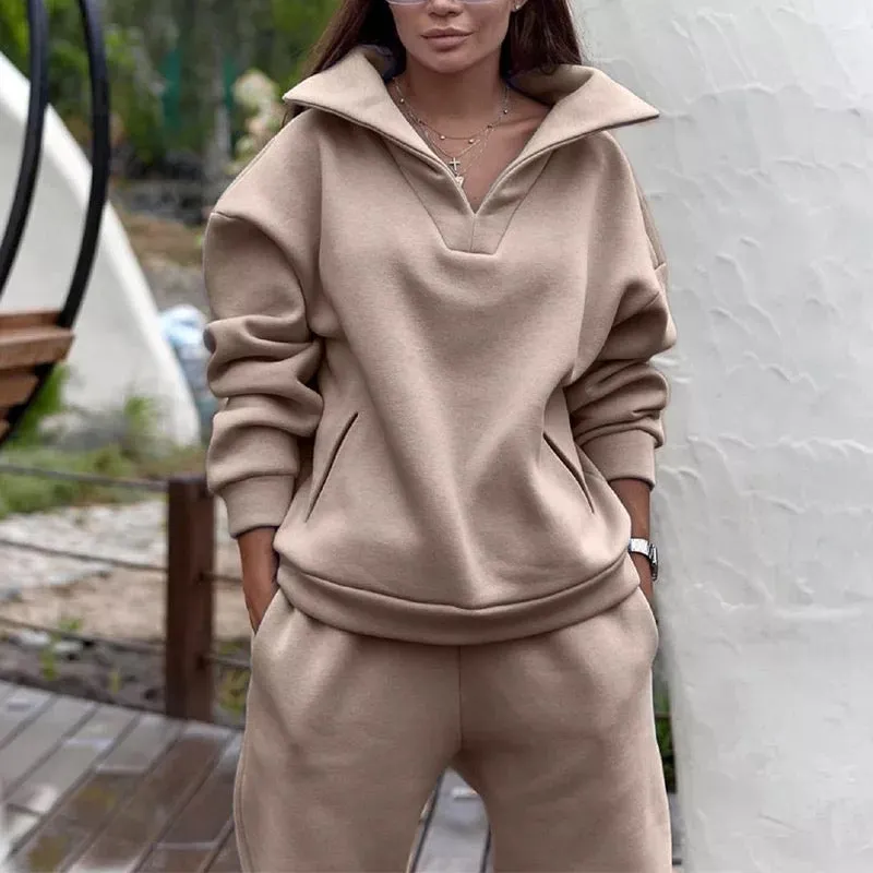 Casual Oversized Tracksuit Long Pant Sets