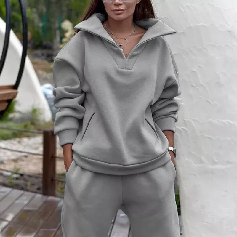 Casual Oversized Tracksuit Long Pant Sets