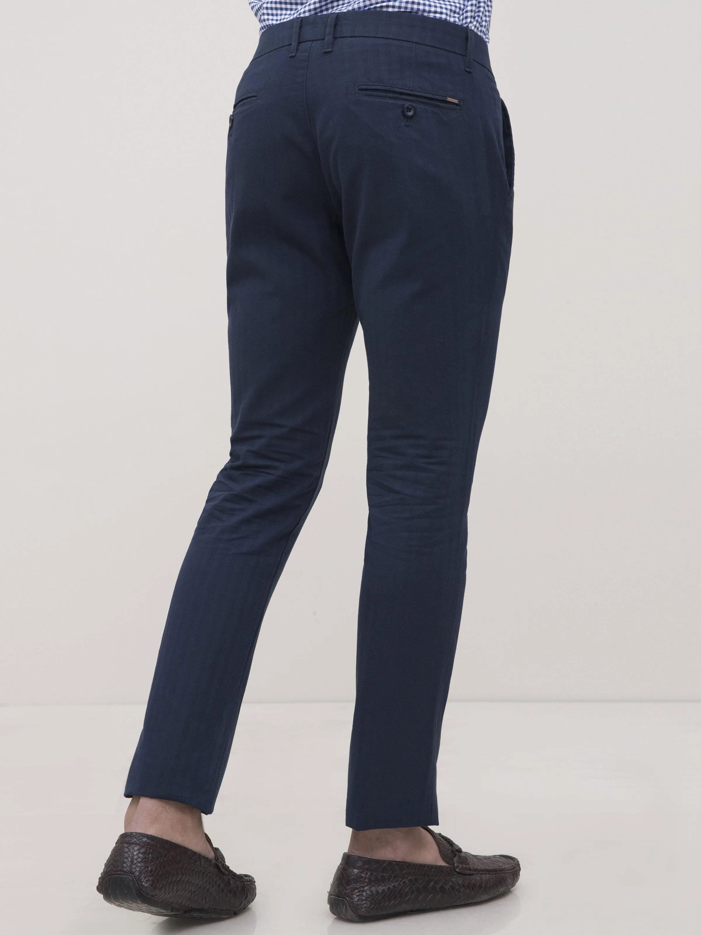 CASUAL PANT CROSS POCKET WITH DOUBLE BONE SLIM FIT NAVY