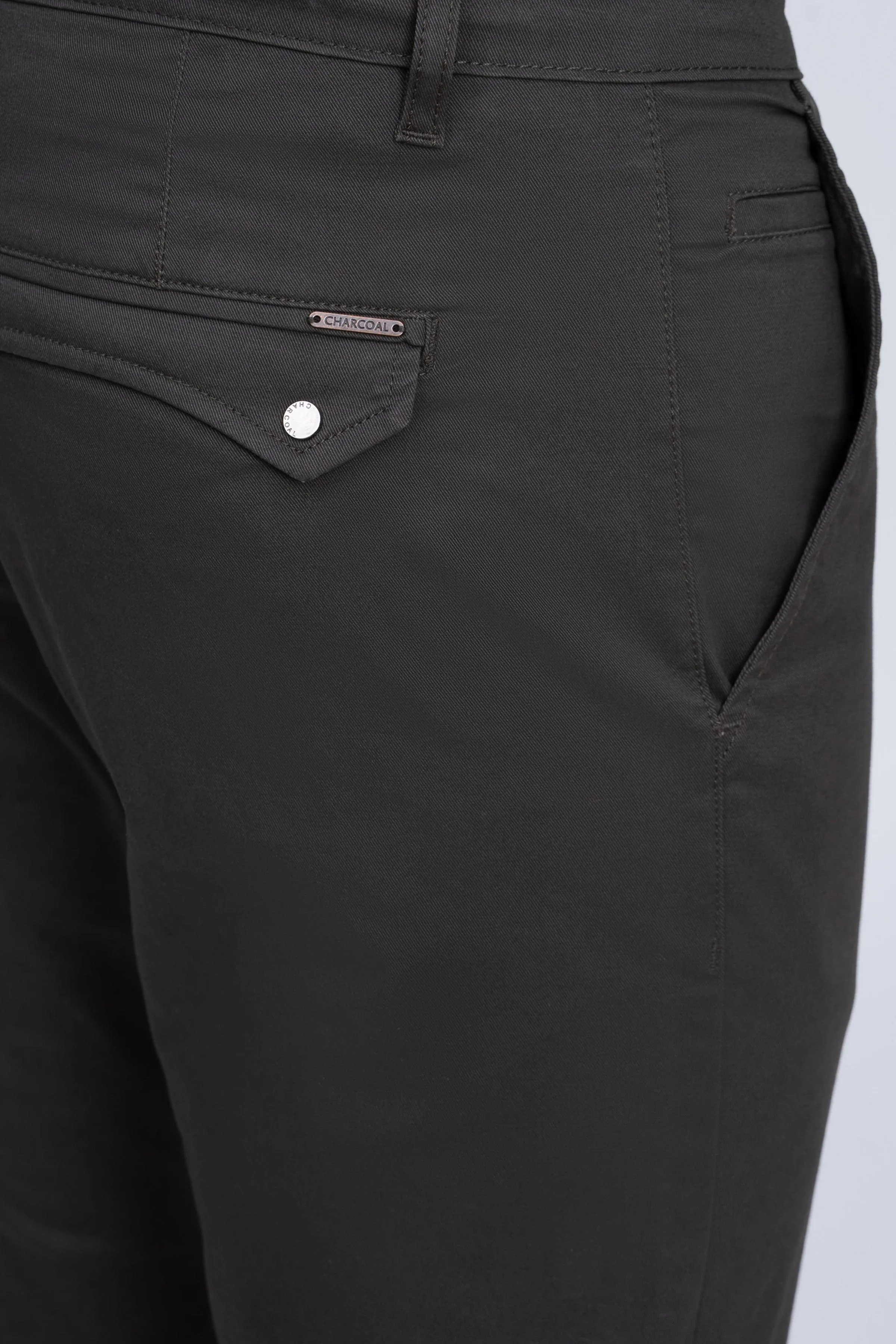 CASUAL PANT CROSS POCKET WITH FLAP DARK OLIVE