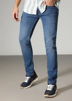 Cerulean Blue Slim Fit Jeans