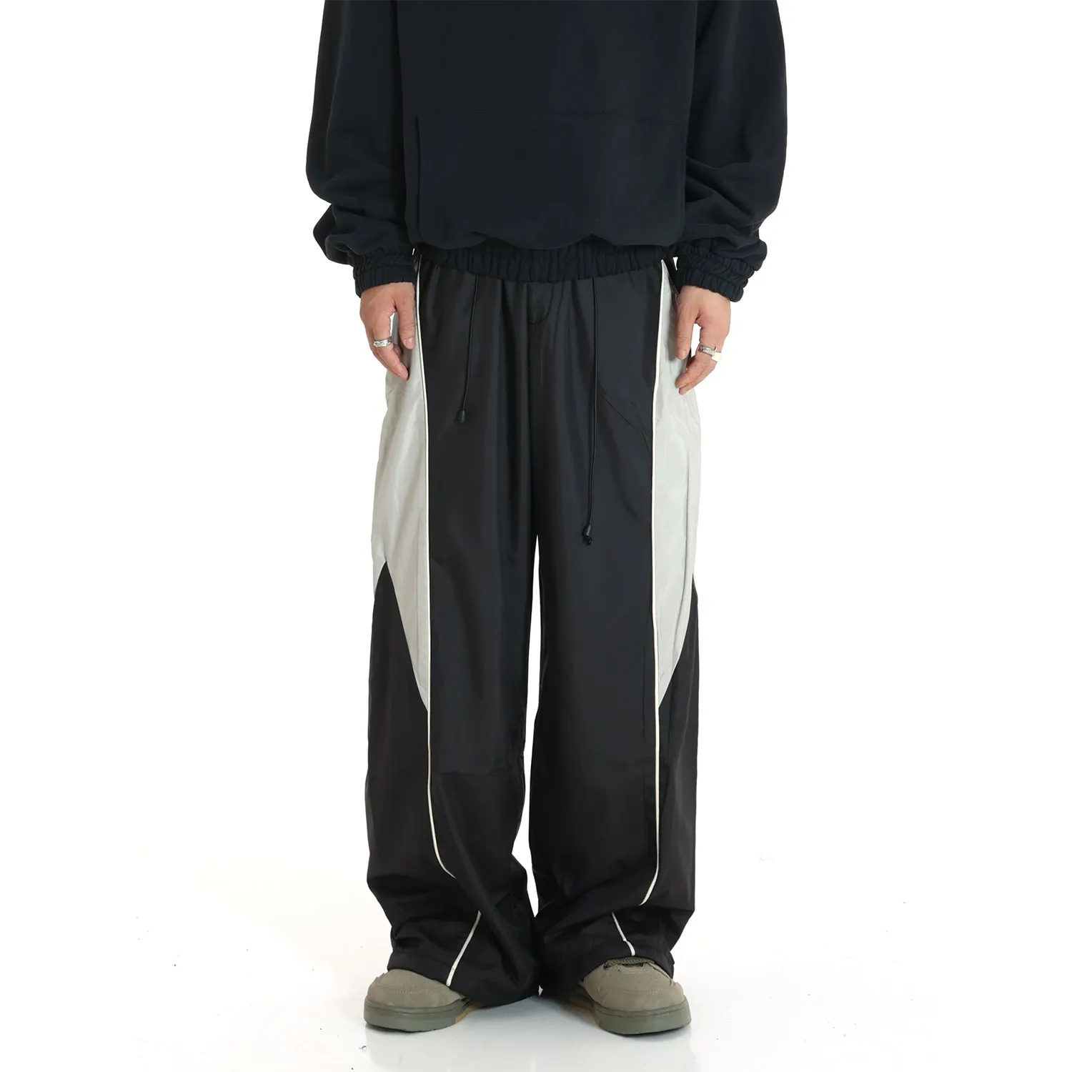 Color Block Drawstring Track Pants