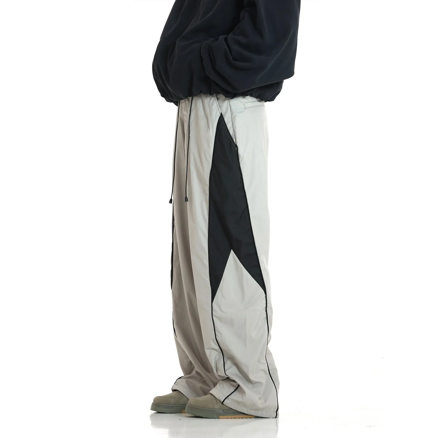 Color Block Drawstring Track Pants