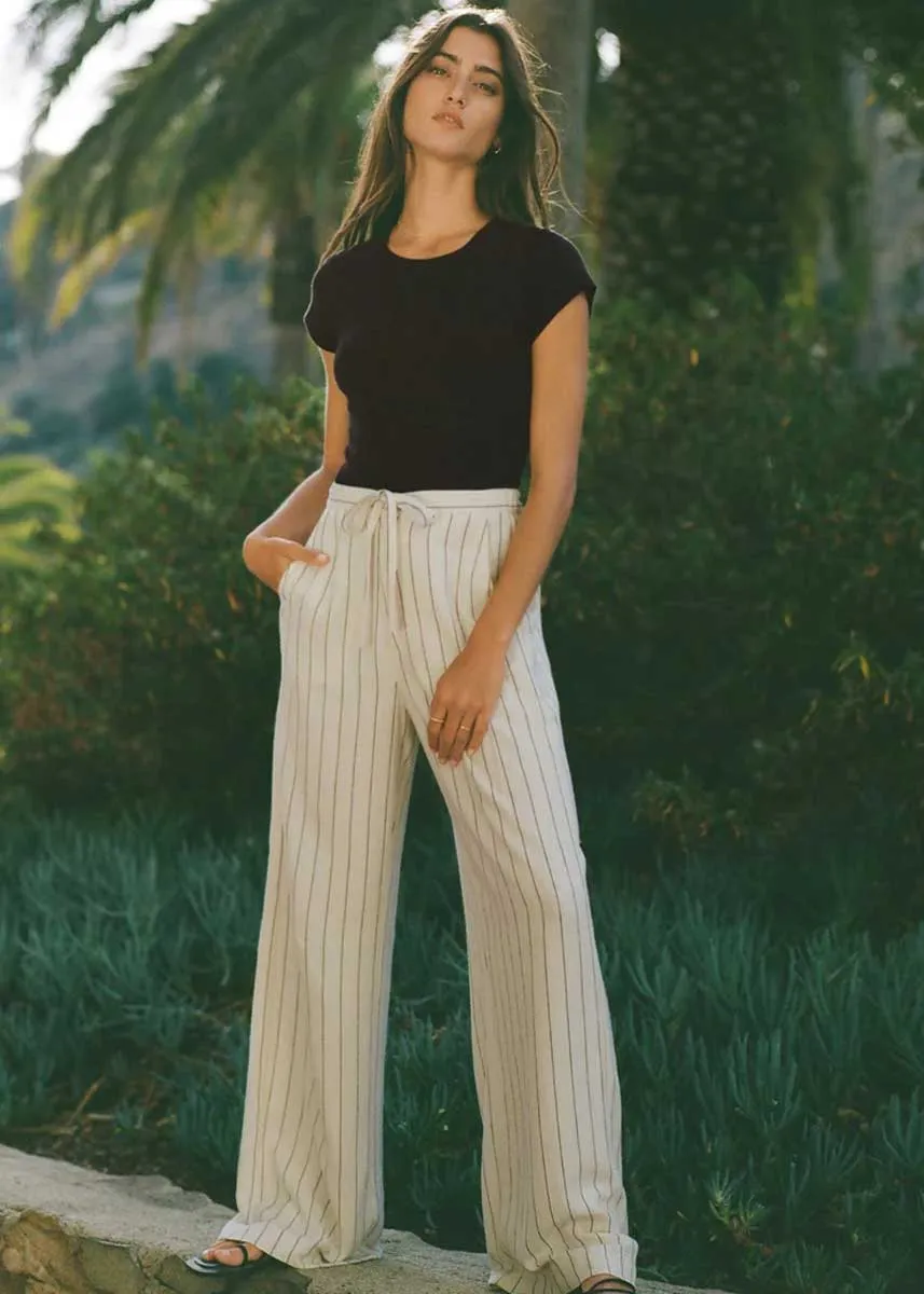 Cortez Pinstripe Pant - Sandstone