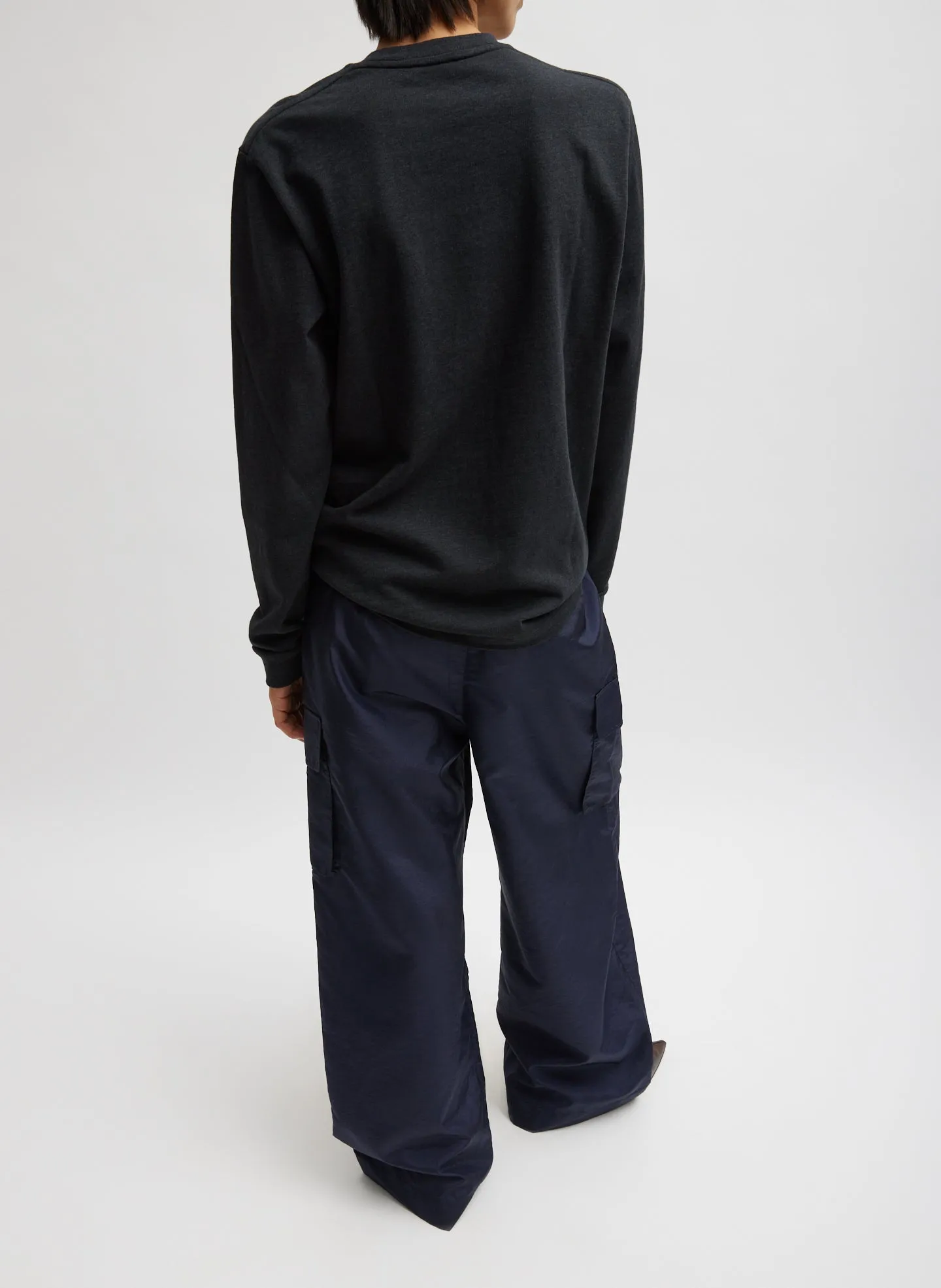 Crispy Nylon Stella Pleated Cargo Pant